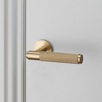 FIXED DOOR HANDLE / SINGLE-SIDED / LINEAR / BRASS