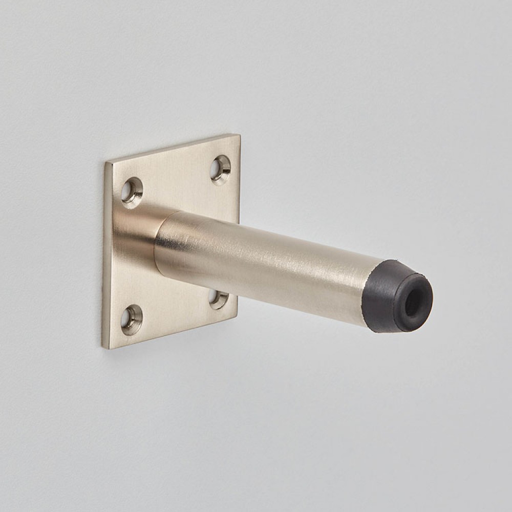 Brushed Nickel Wall Mounted Straight Door Stop