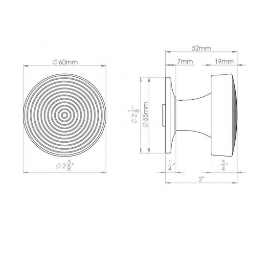 Croft Meridian Mortice 60mm Door Knob on a Concealed Fix Rose