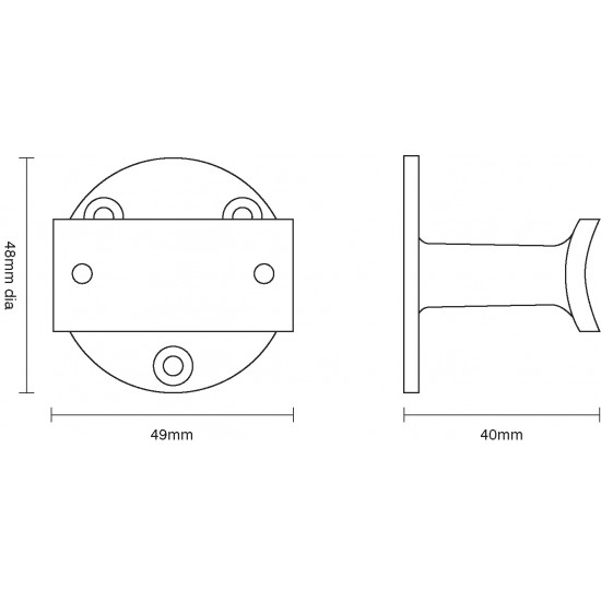 Croft 6068 Straight Handrail Bracket