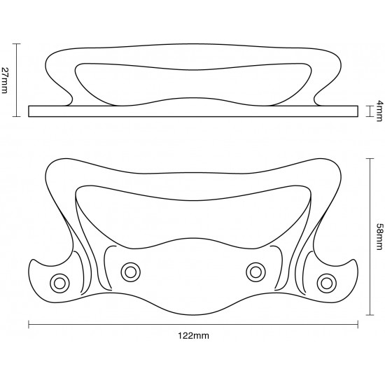 Croft  6428 Art Nouveau Sash Handle