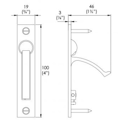 Light Pocket Door Edge Pull 