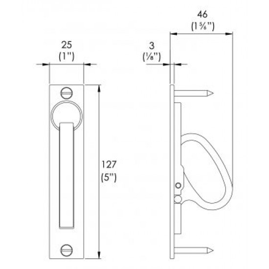 Edge Pull for Sliding Door 2601 Specification