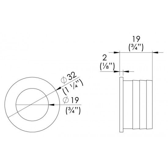 Finger Round Edge Pull for Sliding Door 2603 Specification