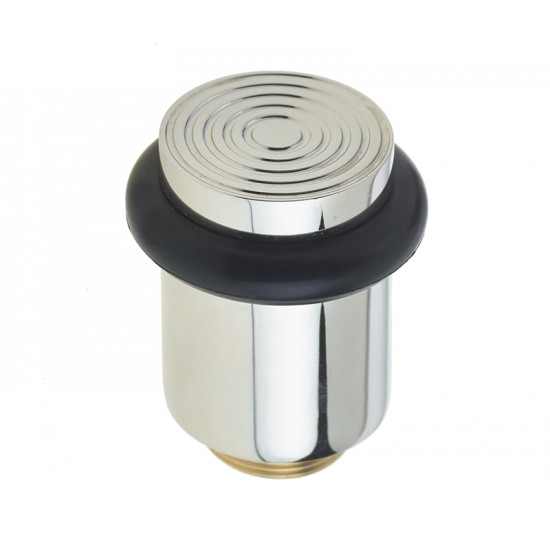 Polished Nickel Floor Mounted Round Doorstop