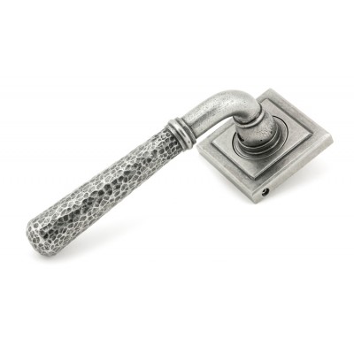 From the Anvil Hammered Newbury on Square Rose - Pewter (Un-Sprung)