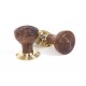 From the Anvil 83562 Wooden Ringed Mortice/Rim Knob Set in Rosewood & Polished Brass