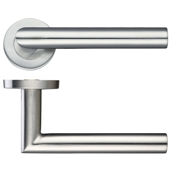 ZOO Hardware Mitred Door Lever on a Rose - ZCS2010SS 