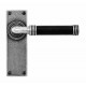 Finesse Design Jarrow Range Latch Door Handle on a Back Plate in Pewter