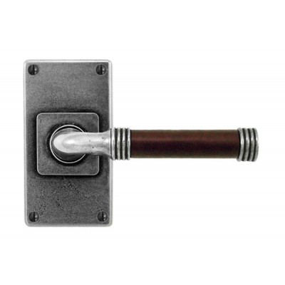 Finesse Design Jarrow Range Door Handle on a Short Back Plate in Pewter