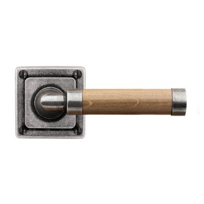 Finesse Design Milton Range Door Handle on a Square Rose in Pewter