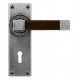 Finesse Design Eden Range Lock Door Handle on a Back Plate in Pewter