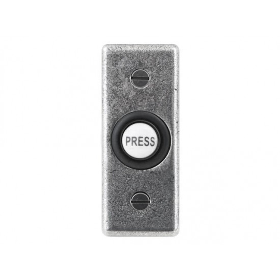 Finesse Design Rectangle Bell Push in Pewter