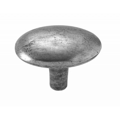 Finesse Design Oval (Smooth) Cabinet Knob in Pewter